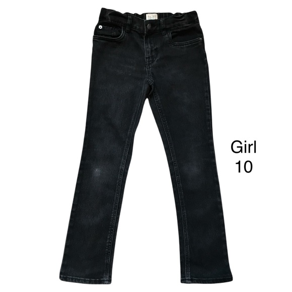 Girl faded black skinny jeans size 10 - Picture 1 of 5
